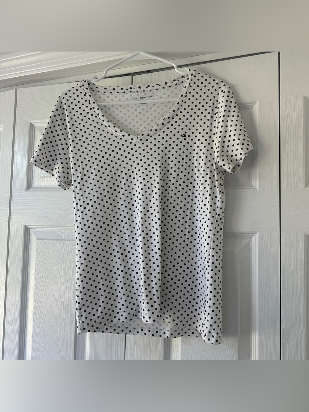 Tommy Hilfiger Y2K Polka Dot V Neck Tee